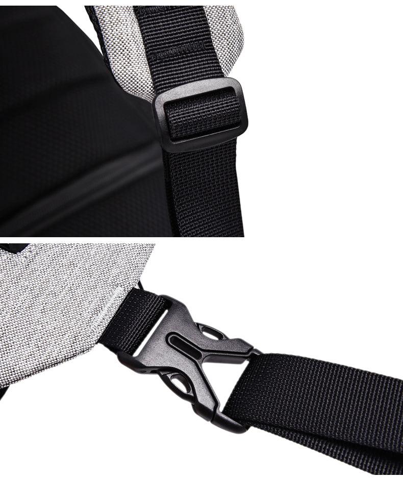 Waterproof Crossbody Bag with USB- Grey - Obeezi.com