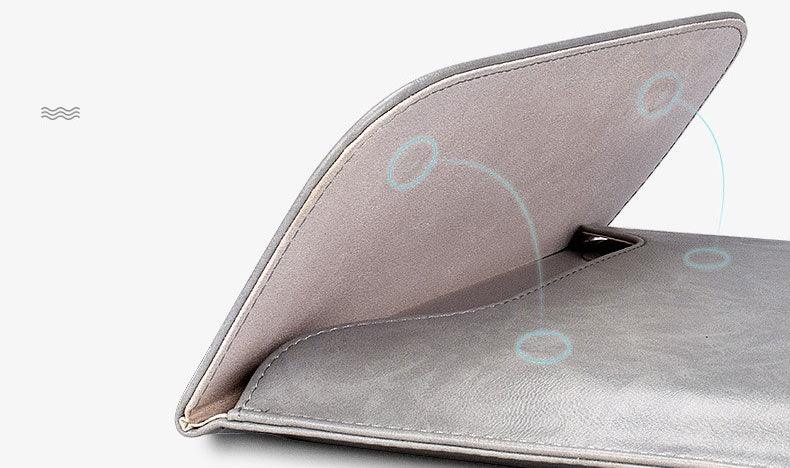 Waterproof Custom PU Leather Slim laptop Bag Sleeve-Brown - Obeezi.com