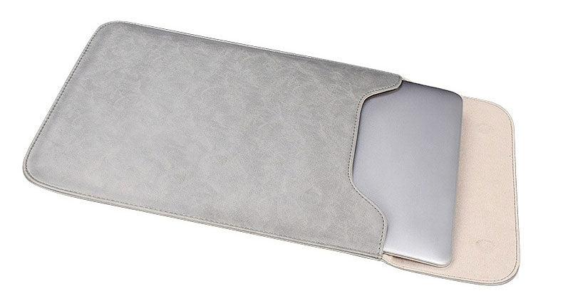 Waterproof Custom PU Leather Slim laptop Bag Sleeve-Brown - Obeezi.com