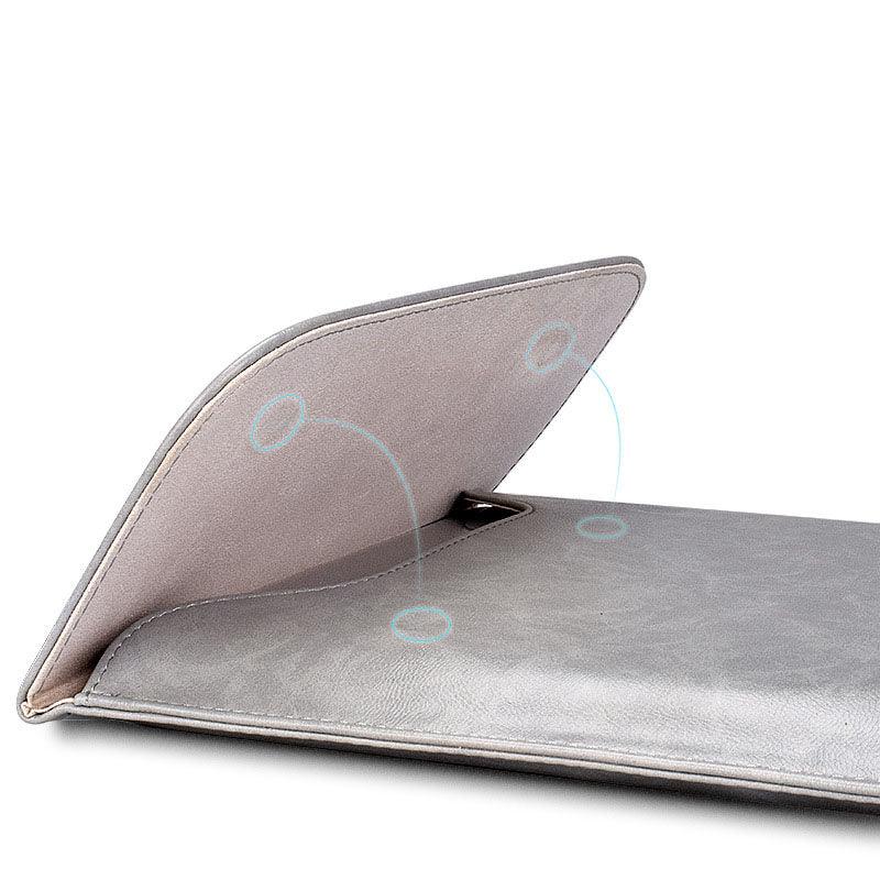 Waterproof Custom PU Leather Slim laptop Bag Sleeve-Brown - Obeezi.com