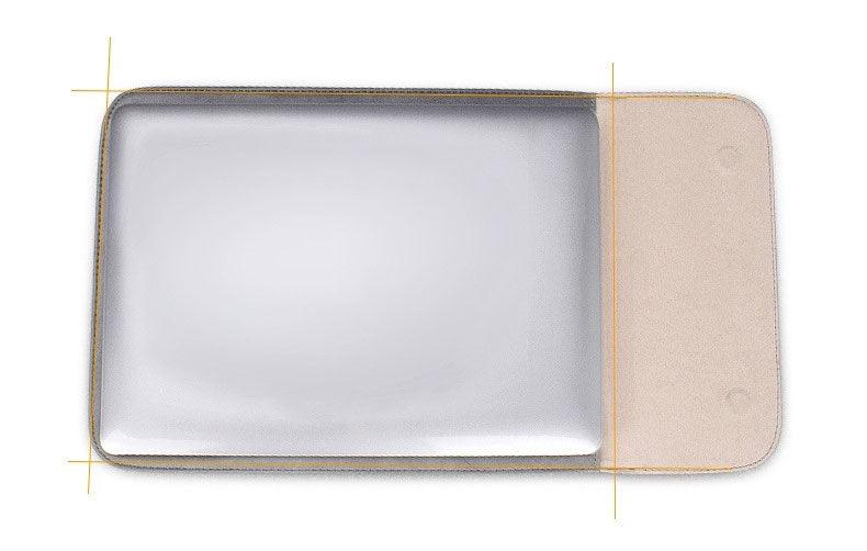 Waterproof Custom PU Leather Slim laptop Bag Sleeve-Khaki - Obeezi.com