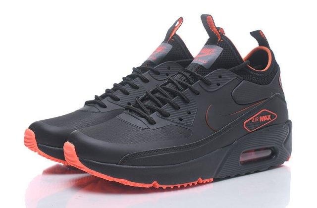 Zero Defect Max 90 Mid NS GPX Black Red Men's Running Shoes - Obeezi