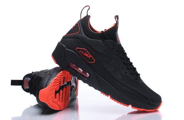 Zero Defect Max 90 Mid NS GPX Black Red Men's Running Shoes - Obeezi
