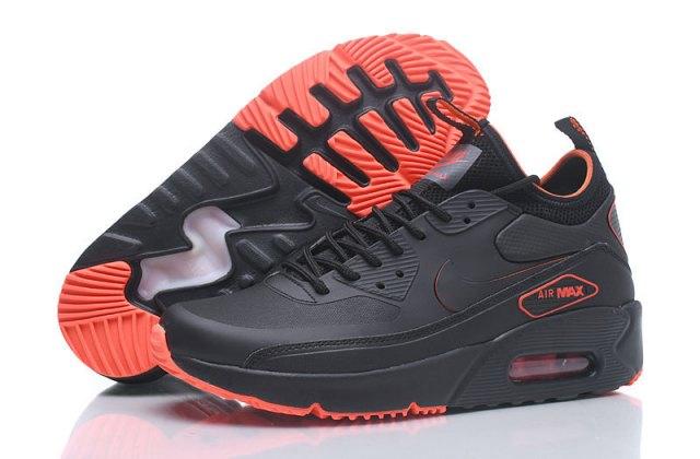 Zero Defect Max 90 Mid NS GPX Black Red Men's Running Shoes - Obeezi